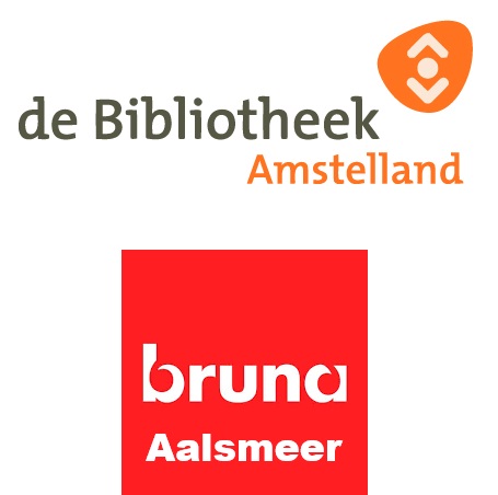 Logo De Bibliotheek Amstelland en Bruna Logo De Bibliotheek Amstelland en Bruna