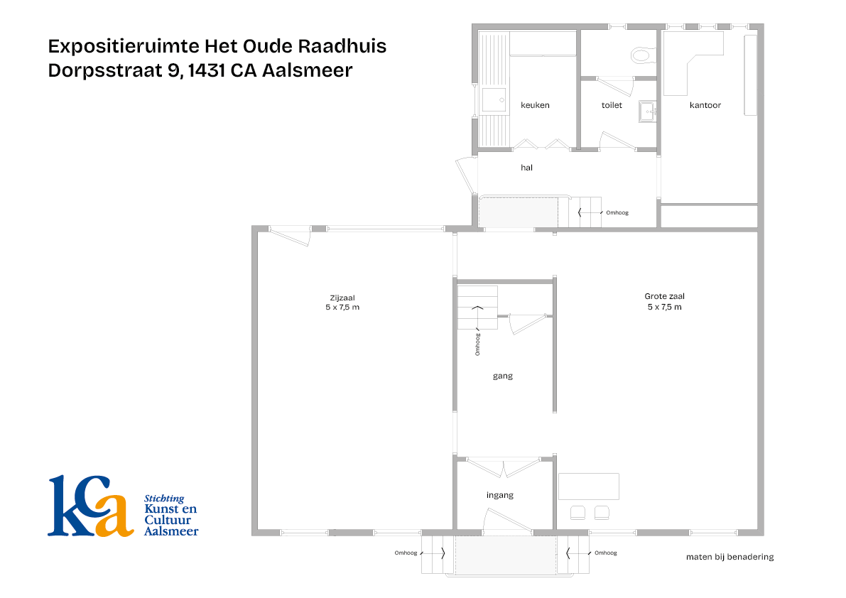 sKCA locatie - Oude Raadhuis - Plattegrond
